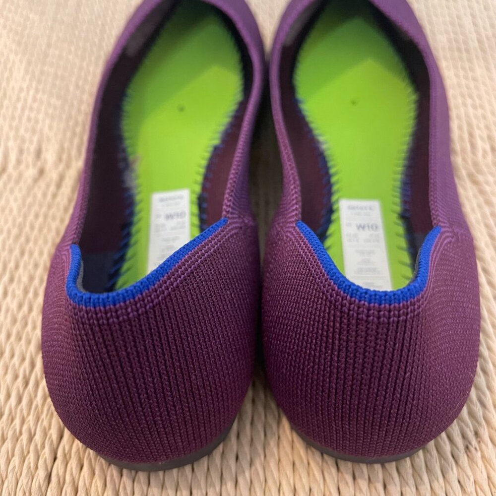 Rothys Womens Purple Pointed Toe Flats Size 10 Sustainable Quiet Luxury Shoes - Picture 5 of 11